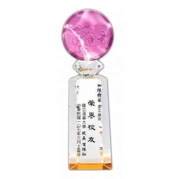 WS-81028夾色水晶琉璃獎杯