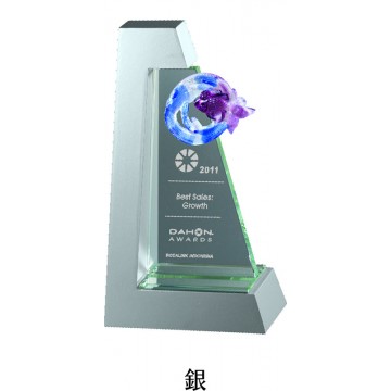 WS-34002水晶琉璃木質獎座